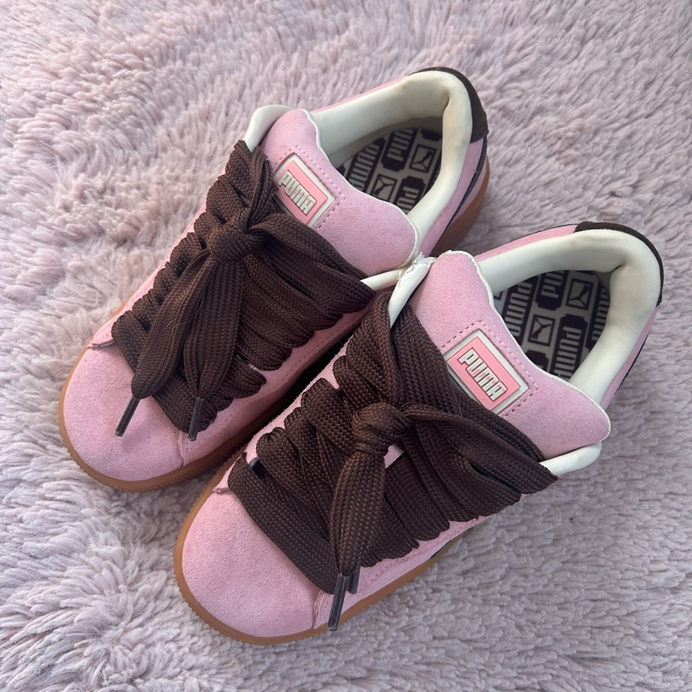 Puma Women's Pink and Brown Sneakers